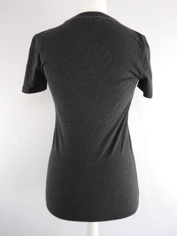 Brunello Cucinelli Cotton Jersey T-Shirt with Monili, Size M - Image 3