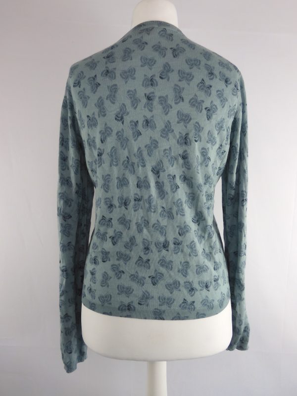 Bottega Veneta Butterfly Pattern Cashmere Cardigan, Size 42-12-L - Image 4