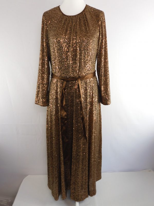 Hobbs London Salma Sequin Fit And Flare Dress, Size 12