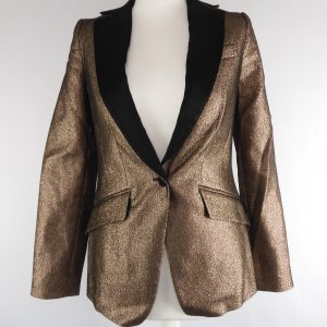 Karen Millen Gold Glitter Blazer, Size 6