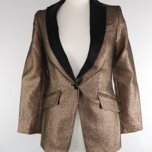 Karen Millen Gold Glitter Blazer, Size 8, Film Worn