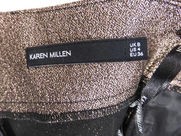 Karen Millen Gold Glitter Trousers, Size 8, Film Worn - Image 3