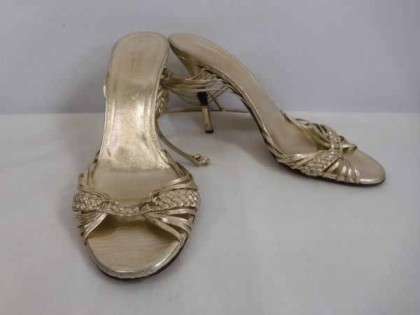 Gucci Bamboo Heel Sandals, Size 7.5B