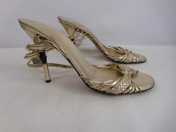Gucci Bamboo Heel Sandals, Size 7.5B - Image 3