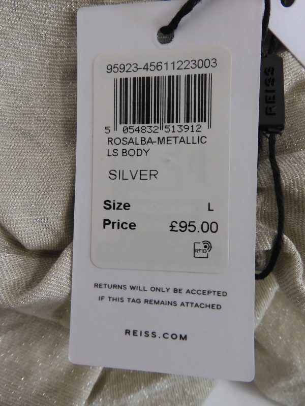 Reiss Rosalba-Metallic LS Body, Size L. - Image 5