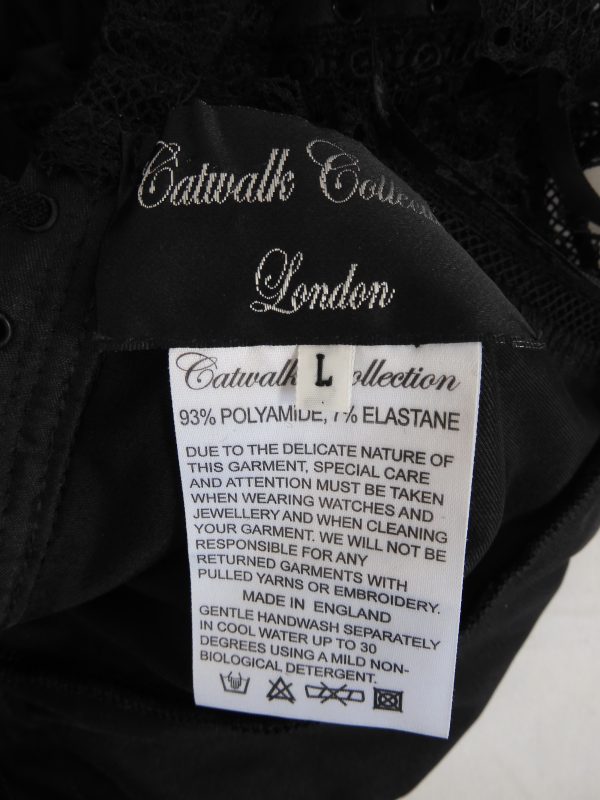 Catwalk Collection Black Dress, Size S - L - Image 5
