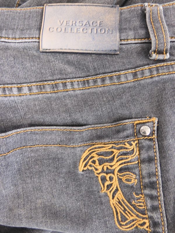 Versace Collection Ripped Jeans, Size 36 - Image 4
