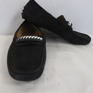 Tod's Men's Gommino Leather Plait Driving Shoes - Navy, Size 6.5