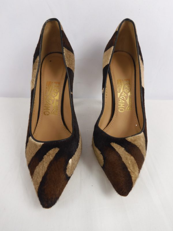 Salvatore Ferragamo Susi Calf Hair Fur Pumps, Size 5.5 - Image 3