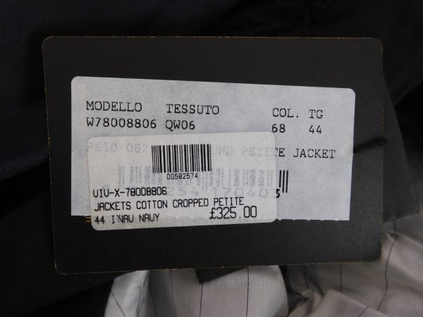 Vivienne Westwood Tessuto Cropped Jacket, Size 44 / M NWT - Image 5