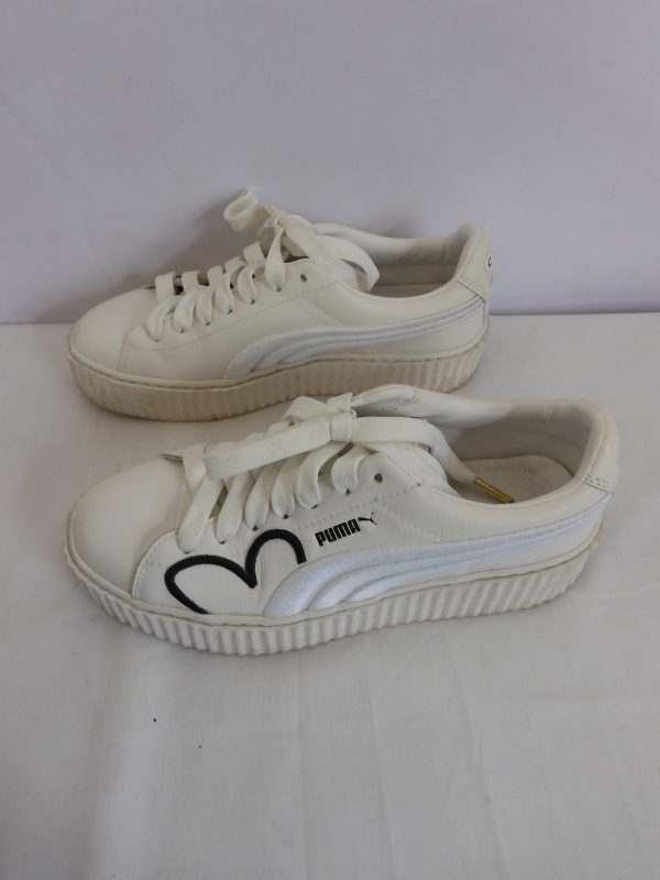 Puma Fenty by Rihanna Clara Lionel Creeper White, Size 5 - Image 5