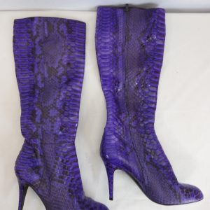 Sergio Rossi Snake Skin Leather Boots, Size 40 / 7