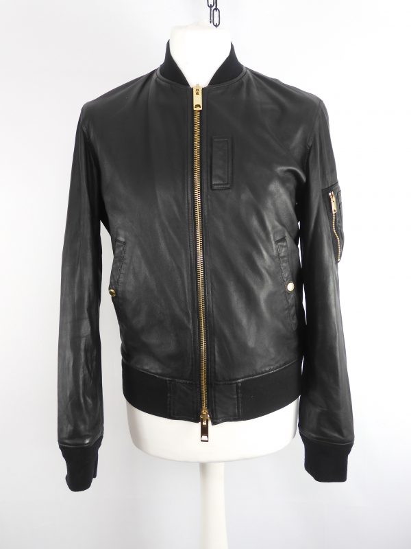 Burberry Heritage Leather Bomber jacket, Size M