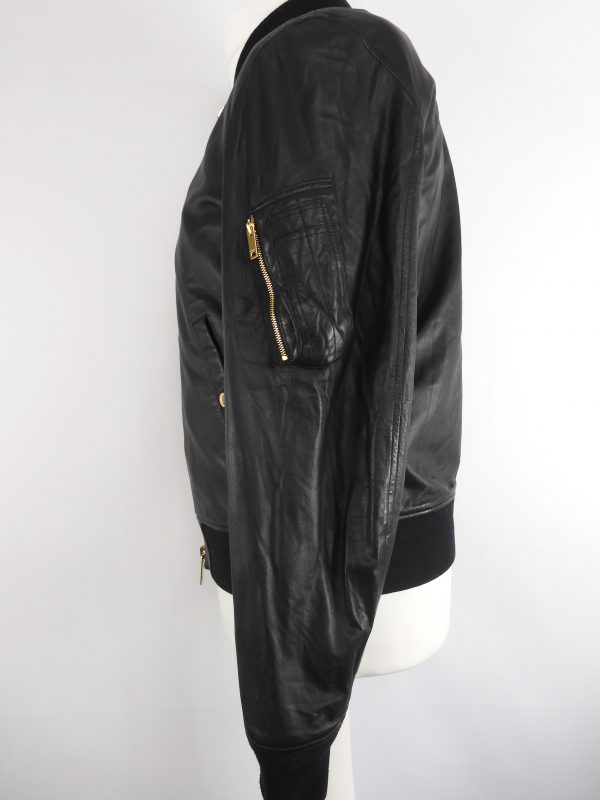Burberry Heritage Leather Bomber jacket, Size M - Image 5