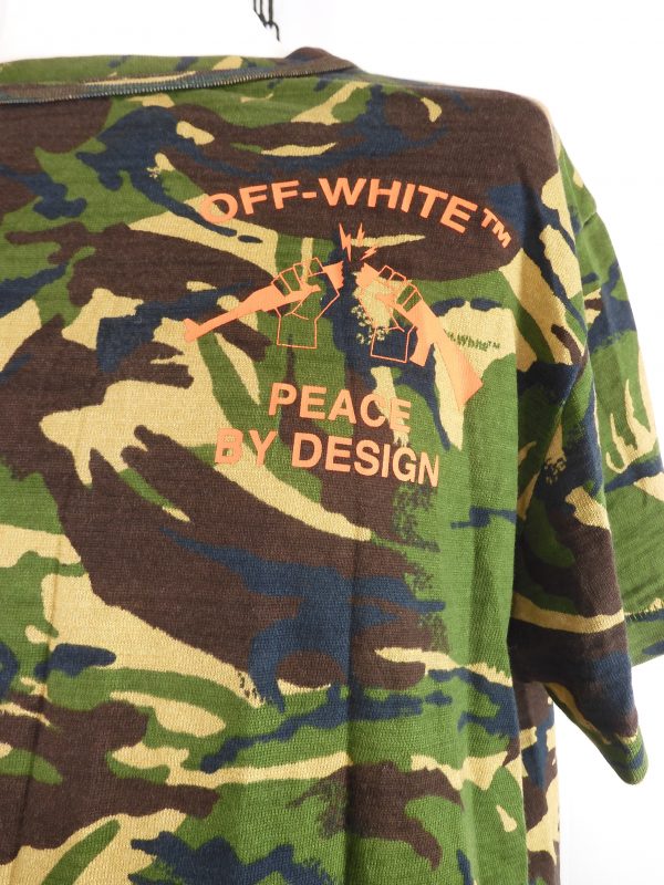 Off-White c/o Virgil Abloh Camouflage T-Shirt, Size M. - Image 3