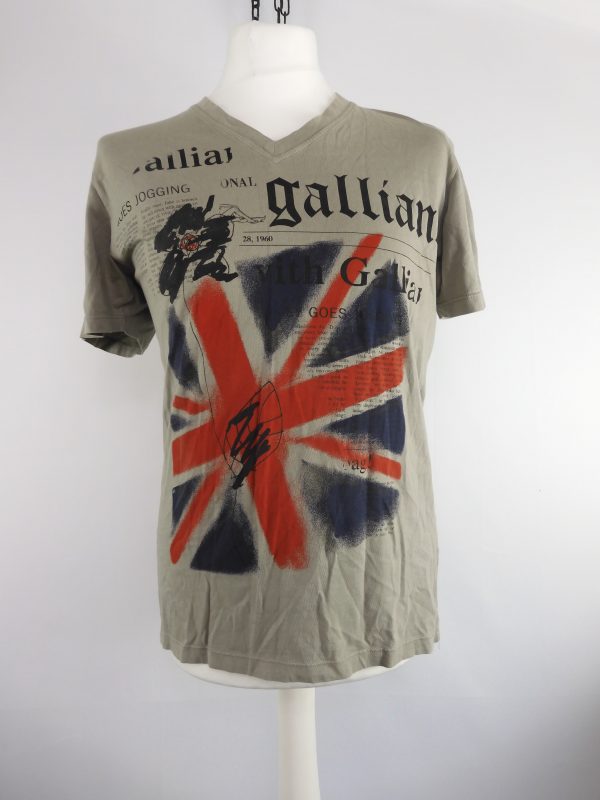 Galliano Union Jack T-Shirt, Size M