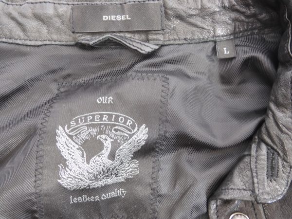 Diesel Leather Shirt / Jacket, Size L. - Image 7
