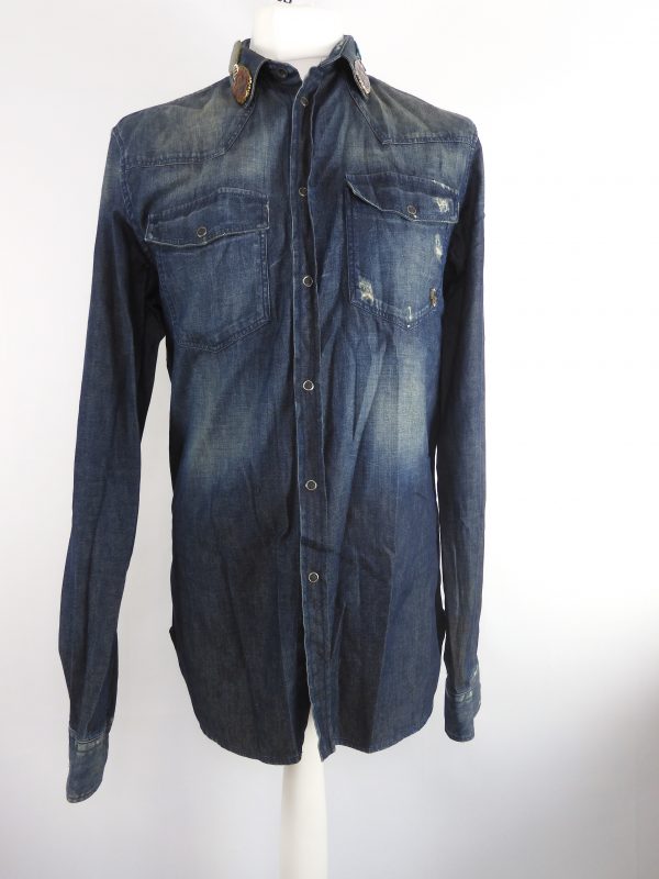 Pierre Balmain Denim Shirt, Size 34/48 (M)