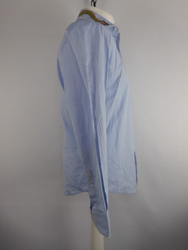Gucci Shirt with Dragon Collar, Size 41/16 - Image 5