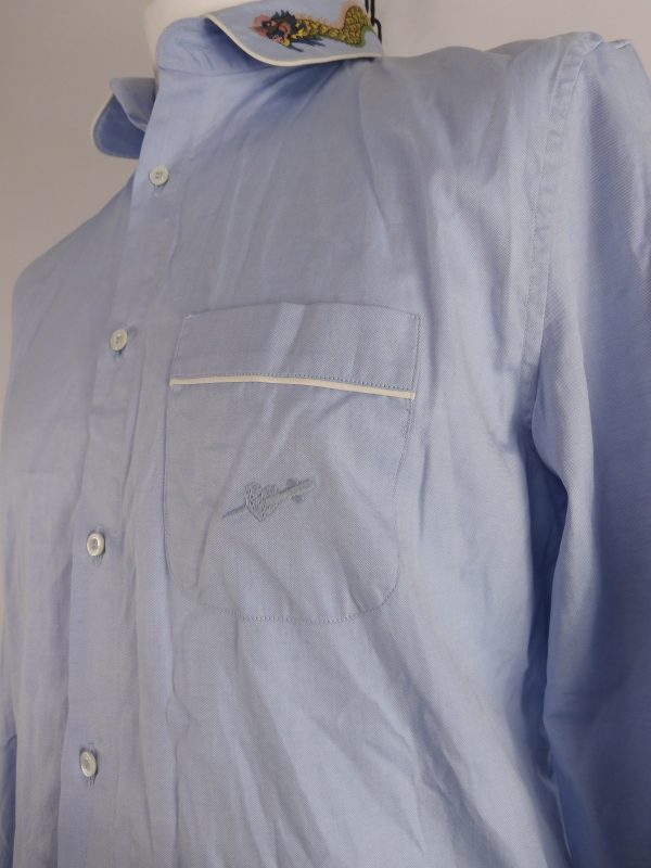 Gucci Shirt with Dragon Collar, Size 41/16 - Image 6