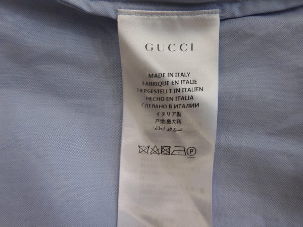 Gucci Shirt with Dragon Collar, Size 41/16 - Image 9