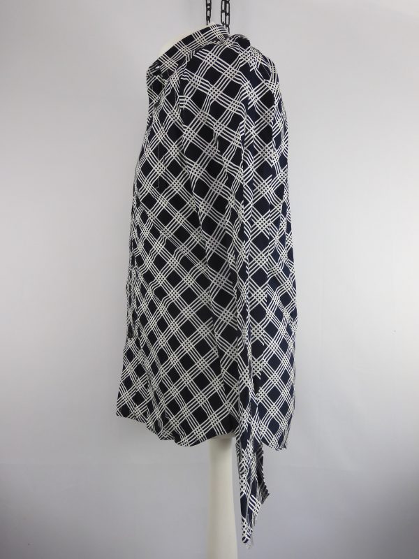Prada Navy and White Plaid Shirt, Size 15 3/4,40 - Image 5