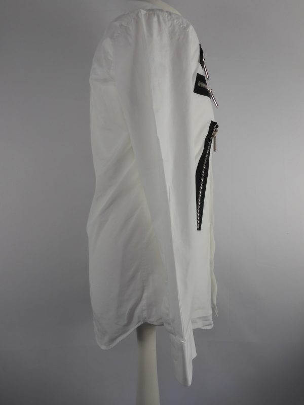 Dsquared2 White Zip Shirt, Size 48 - Image 3