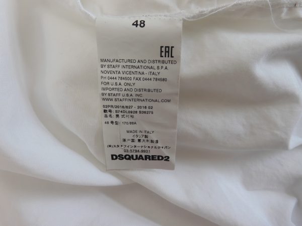 Dsquared2 White Zip Shirt, Size 48 - Image 7