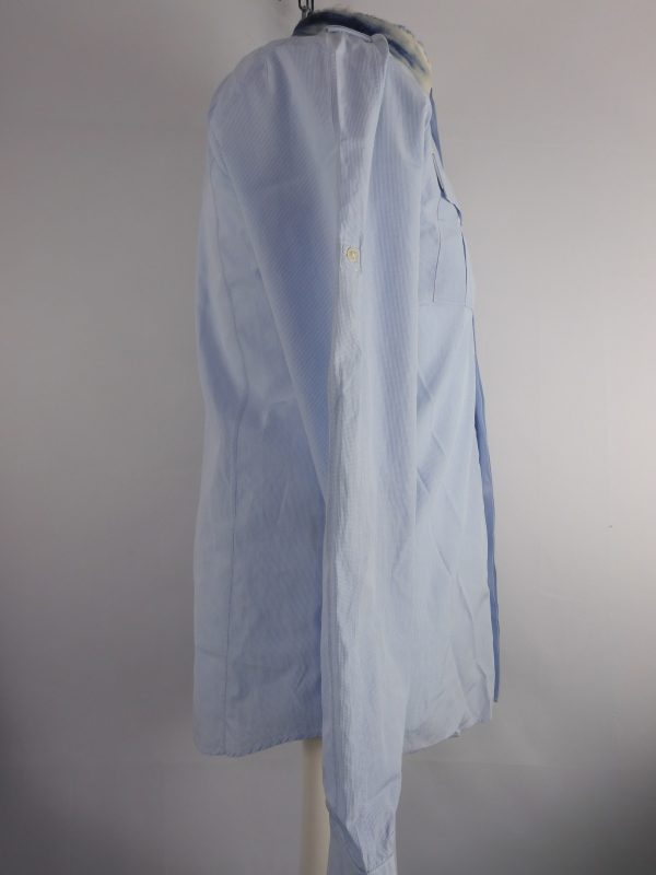Balmain Shirt with Denim Distressed Collar, Size M - Image 3