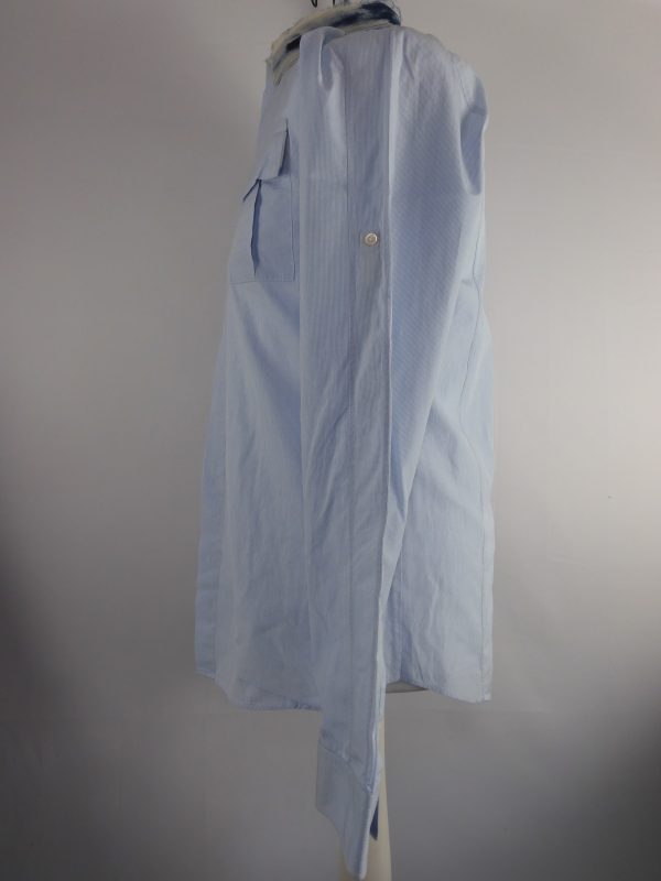Balmain Shirt with Denim Distressed Collar, Size M - Image 5