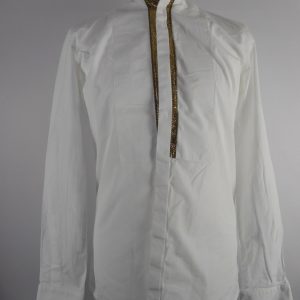 Dsquared2 White Shirt & Gold Trim, Size 48 (M).