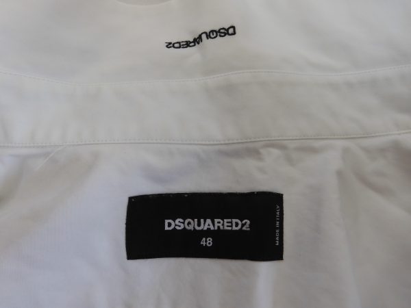 Dsquared2 White Shirt & Gold Trim, Size 48 (M). - Image 6