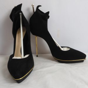 RARE Richard Braqo Benedetta Camoscio Nero, Size 39 (6) RRP