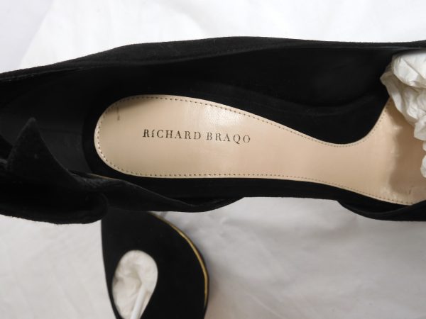 RARE Richard Braqo Benedetta Camoscio Nero, Size 39 (6) RRP - Image 7