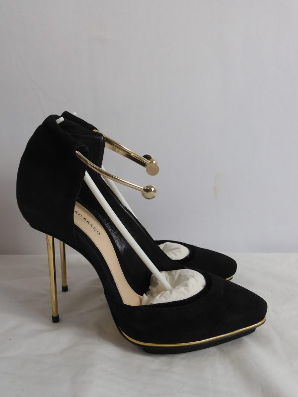 RARE Richard Braqo Coralle Camoscio Nero, Size 37.5 (4.5). RRP 490€ - Image 4