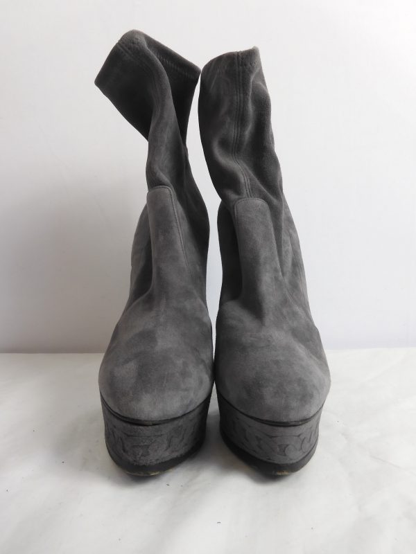 Casadei Flora Suede Platform Boots, Size 6 - Image 2