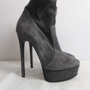 Casadei Flora Suede Platform Boots, Size 6