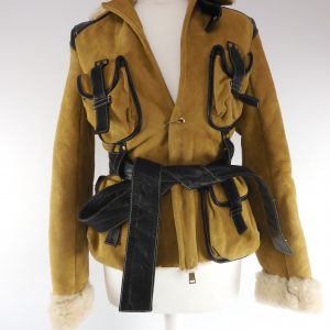 Dsquared2 Shearling Suede Jacket, Size 40 (8).