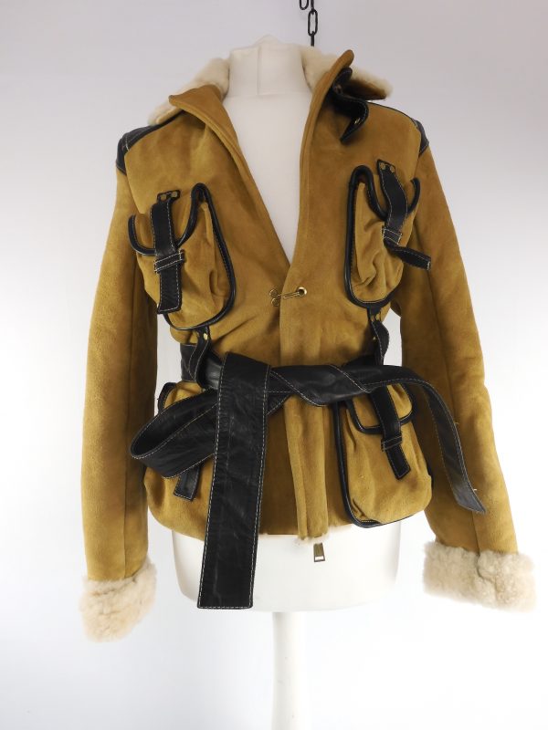 Dsquared2 Shearling Suede Jacket, Size 40 (8).