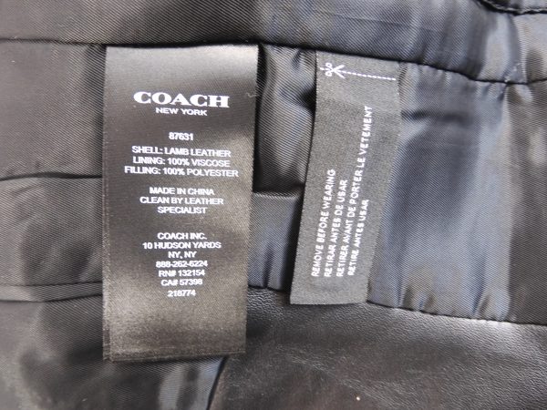 Coach Nasa Leather jacket, Size 8 - Image 8
