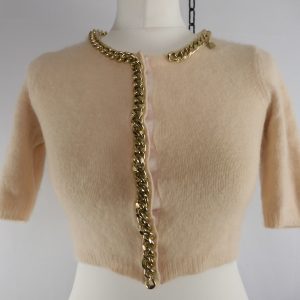 Elisabetta Franchi Cropped Cardigan, Size 42, (M).