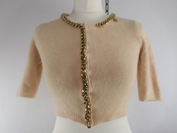 Elisabetta Franchi Cropped Cardigan, Size 42, (M).