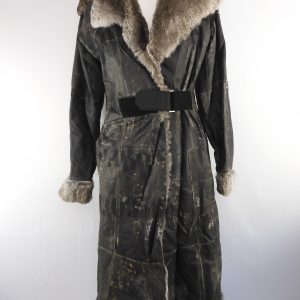 Dolce & Gabbana Lupin Leather Coat, Size 40 (S).