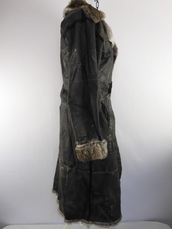 Dolce & Gabbana Lupin Leather Coat, Size 40 (S). - Image 3