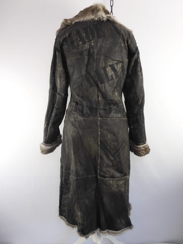 Dolce & Gabbana Lupin Leather Coat, Size 40 (S). - Image 4