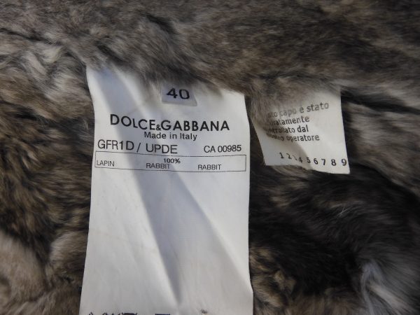 Dolce & Gabbana Lupin Leather Coat, Size 40 (S). - Image 7