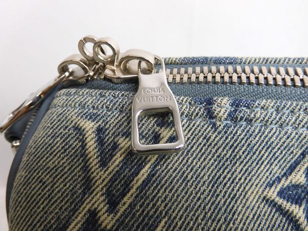 Louis Vuitton Monogram Washed Denim Keepall (50cm in width) with Leather Trim with C.O.A. - Image 7