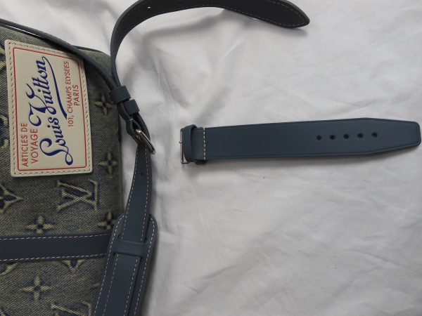 Louis Vuitton Monogram Washed Denim Keepall (50cm in width) with Leather Trim with C.O.A. - Image 10