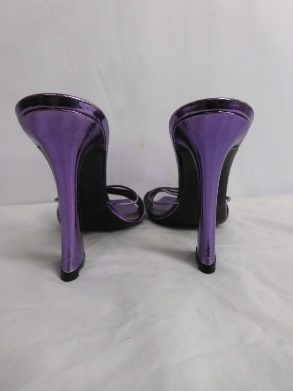 D'Accori V'1 Lust Metallic Leather Mules, Size 5 - Image 4