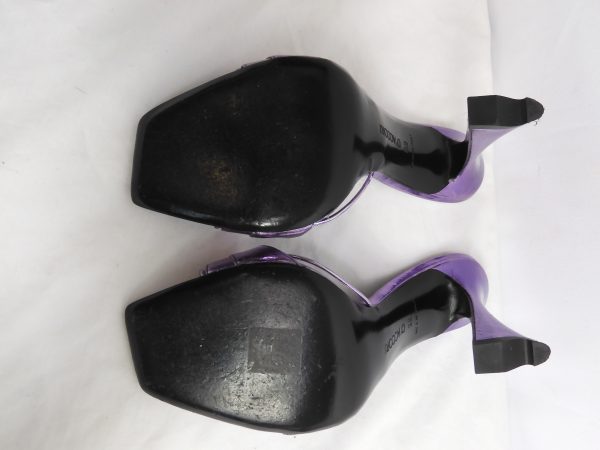 D'Accori V'1 Lust Metallic Leather Mules, Size 5 - Image 6